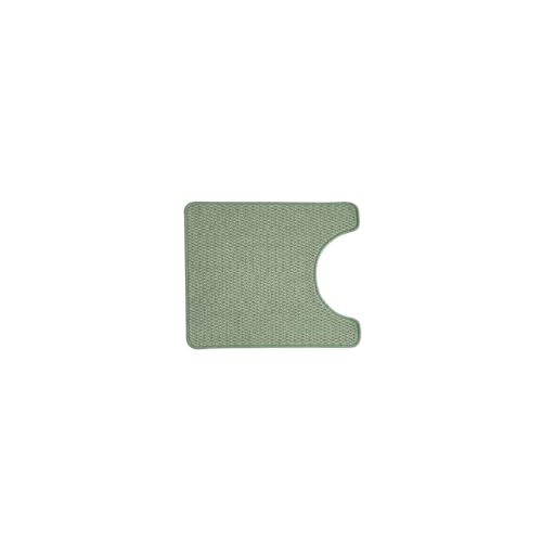 TYUU Toilet Rug, Thin Toilet Rugs U Shaped Washable Non Slip Absorbent Quick Dry Low Pile Toilet Mat, Sage Green 20"x24" U Shape - color: Sage Green, size: 1'8" X 2' (U-Shape)