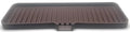 Silicone Soap Dish Tray and Sponge Holder with Drain Chute, Rectangular, Kitchen and Bathroom Sink Organizer (Dark Chocolate, 12"x4") - color: Dark Chocolate, size: (LG) 12"x4"