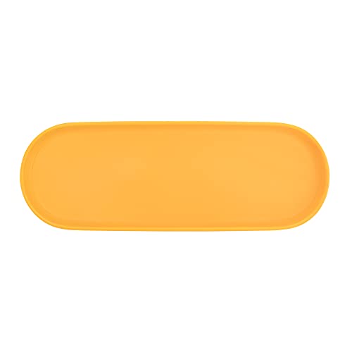 Simple Style Ceramic Sink Tray - Bathroom and Kitchen Cosmetics Dish, Candle and Perfume Tray (Yellow) - color: Yellow