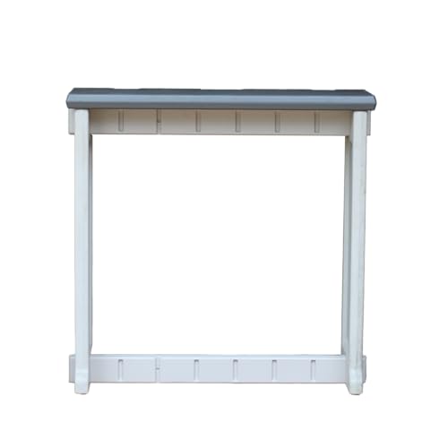 Single Bar Deep Grey Top & Warm Grey Base Ideal for Patio Hot Tub Area Backyard Durable WeatherResistant Design Easy Nohardware Assembly Proudly Made in USA - color: Warm Grey/Deep Grey, size: Single Bar without Barstools