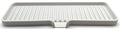 Silicone Soap Dish Tray and Sponge Holder with Drain Chute, Rectangular, Kitchen and Bathroom Sink Organizer (Light Grey, 12"x4") - color: Light Grey, size: (LG) 12"x4"