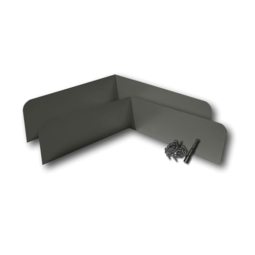 Eagle 1 Rain Gutter Valley Splash Guards, Straight or Bent (2 Per Order) Includes Screws and 1/4" Bit Driver (Classic Bent, Light Bronze) - color: Light Bronze, size: Classic Bent