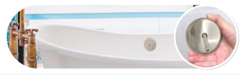 Single Hole Bathtub Drain Overflow Plate with One Matching Screws, Easy to Install, Plated Chrome - color: Plated Chrome