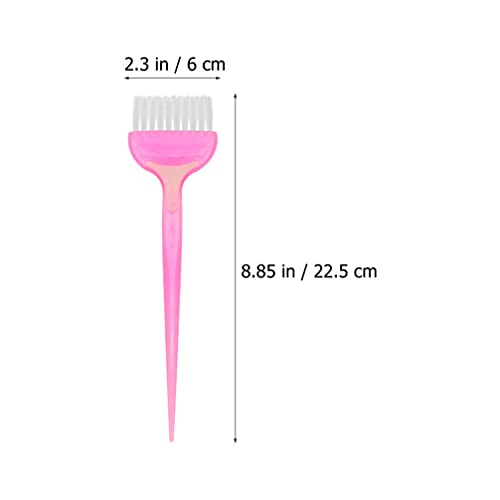 Beaupretty Hair Dye Brush Set 4 Pcs Hair Coloring Brushes and Comb Applicator Kit for Salon Home Diy Dyeing Highlights Foiling Treatment - color: Pink