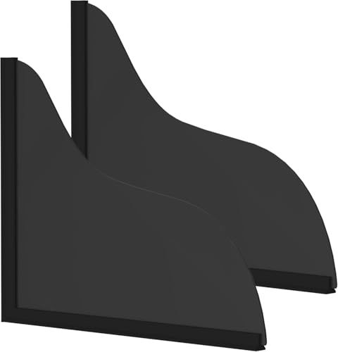 Shower Splash Guard Kit - Large Size Thickened Water Blocker with Extra-Strong Adhesive for Walk-in Shower/Bathroom/Bathtub/Kitchen Sink - Black Frosted/Matte Acrylic Plate Pack of 2(10"x12") - color: Black Frosted