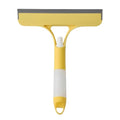 3 in 1 Spray Window Squeegee Cleaner Scraper, Window Squeegee Cleaner Tool with Spray Bottle for Shower Glass, Mirrors, Car, Home Window Cleaner Tool (Yellow) - color: Yellow