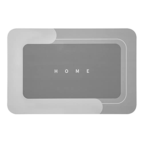 Housego Absorbent Bath Mat Magic Rug, Quick Drying Mat Magic Bath Mat Non-Slip Floor Rug Rubber Backed for Bathroom Kitchen Shower Sink, Water Absorbent (1PC, 15.7''x23.6'', Dark Gray) - color: Dark Gray, size: 1 Rectangular Piece (15.7" x 23.6")