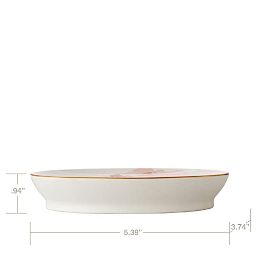 SKL Home Misty Floral Soap Dish, Pink