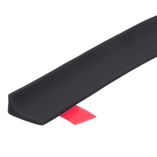 uxcell 118 Inch Collapsible Shower Barrier Stopper Water Splash Guard Blocker 118"Lx0.8"Wx0.5"H for Bathroom Kitchen Wet and Dry Separation, Black - color: Black, size: 118"Lx0.8"Wx0.5"H