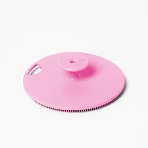 Boie USA Body Scrubber with Handle - Hygienic, Exfoliating Loofah Alternative - Feels Like Silicone Scrubber Gentle on Sensitive Skin, Hypoallergenic, BPA & Latex-Free, Made in the USA (Pink) - color: Pink
