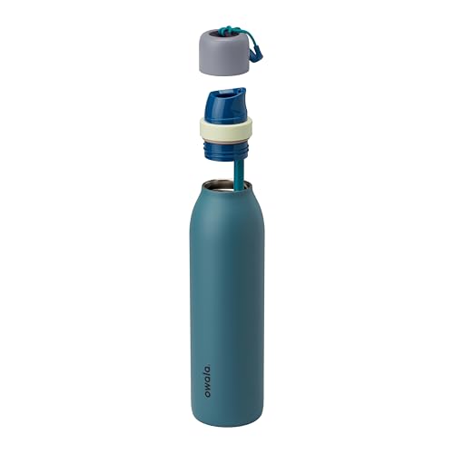 Owala FreeSip Twist Insulated Stainless Steel Water Bottle with Straw for Sports and Travel, BPA-Free, 24-oz, Denim - color: Denim, size: 24 Ounces
