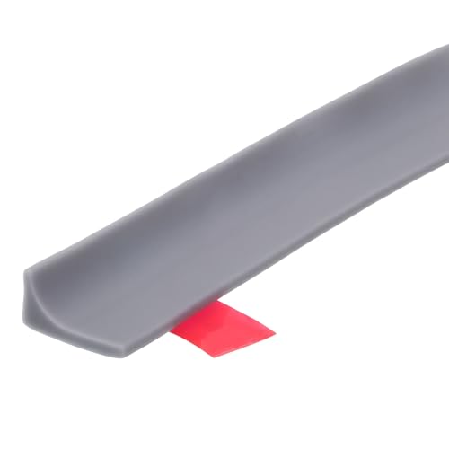 uxcell 118 Inch Collapsible Shower Barrier Stopper Water Splash Guard Blocker 118"Lx0.8"Wx0.5"H for Bathroom Kitchen Wet and Dry Separation, Gray - color: Gray, size: 118"Lx0.8"Wx0.5"H