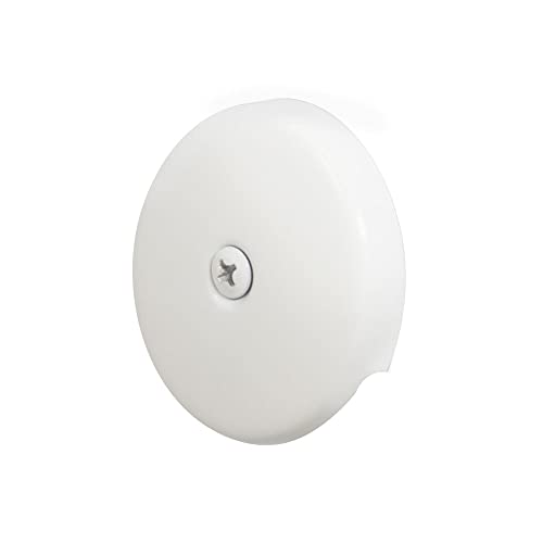 Westbrass A931K-50 Universal 1-3/8" Fine Thread Tip-Toe Bathtub Drain Plug Trim Set with One-Hole Overflow Faceplate and 1-1/2" Adapter Bushing, White - color: White