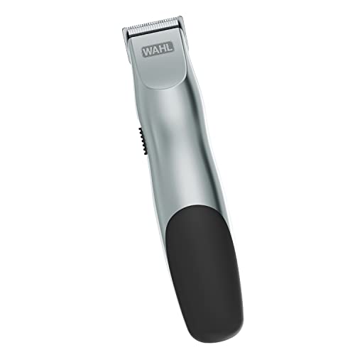 Wahl Groomsman Battery Operated Facial Hair Trimmer for Beard & Mustache Trimming Including Light Detailing and Body Grooming – Model 9906-717V,(Pack of 4) - color: Silver, size: 1 Count (Pack of 4)