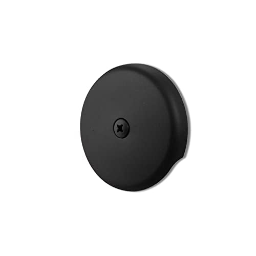 Single Hole Bathtub Drain Overflow Plate with One Matching Screws, Easy to Install, Matte Black - color: Matte Black