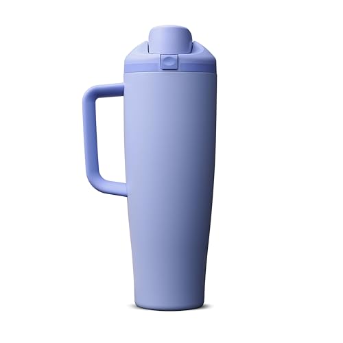 Owala FreeSip Tumbler Insulated Stainless Steel Water Bottle with Built-in Straw and Side Handle, For Travel, Work, School, and Sports, 40oz, BPA Free, Leak Proof, Out of the Blue - color: Out of the Blue, size: 40 Ounces