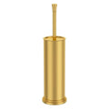 Toilet Brush and Holder Set：304 Stainless Steel Heavy Duty Toilet Bowl Brush，Removable Inner Bowl and Splash Protection，Bathroom Toilet Brush-Dense Bristles for Through Cleaning - color: Gold