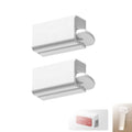 2 Pack Wall - Mounted Magnetic Manual Toothpaste Squeezer and Roller Set, White Plastic Tube for Cosmetics and Hair Dye (White)