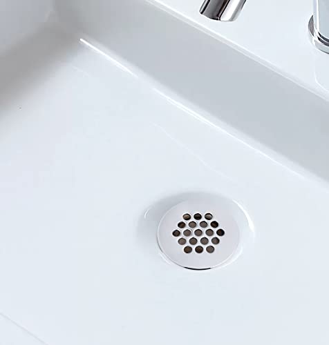 Grid Drain Strainer Assembly with Overflow for Bathroom Sink, P.O. Plug Grid Lavatory Drain, Bathroom Sink Grid Strainer by Artiwell, Chrome Plated - color: Chrome Plated, style: With Overflow