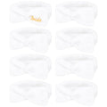 Semato Bachelorette Party Favor Set Bride and Bridesmaid Spa Headband Skincare Headbands for Women Gifts and Party Supplies (1 bride+7white) - color: 1 bride+7white