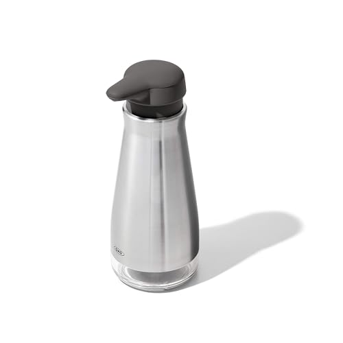 OXO Good Grips Stainless Steel Soap Dispenser, Kitchen and Bathroom Accessories - color: Stainless Steel, style: Soap Dispenser