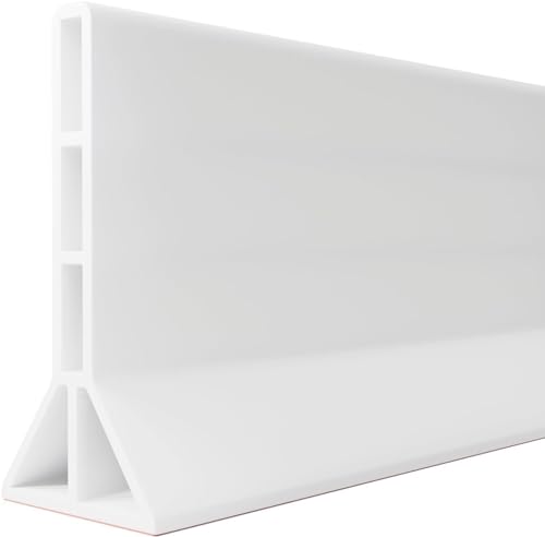 3.8'' High Shower Threshold Water Dam Collapsible Shower Water Splash Guard for Shower Water Blocker for Wet and Dry Separation Bathroom and Kitchen (80 Inch) - size: 80 Inch