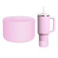 WUQID Silicone Boot Sleeve Compatible with Hydro Flask Travel Tumbler with Handle 32oz&40oz and 12-24oz Hydroflask Bottle & Stanley 20 30 40oz Tumbler, Fit 2.83-2.95in Bottom, Anti-Slip Bottle Cover - color: Cherry Blossom