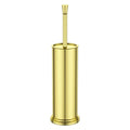 Toilet Brush and Holder Set：304 Stainless Steel Heavy Duty Toilet Bowl Brush，Removable Inner Bowl and Splash Protection，Bathroom Toilet Brush-Dense Bristles for Through Cleaning - color: Bright Gold