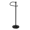 Toilet Paper Holder Free Standing, 25” H Stainless Steel Black Toilet Paper Stand, Weighted Base Floor Tissue Roll Holder for Bathroom,Toilet Roll Stand - color: Black