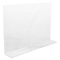 BESPORTBLE Kitchen Sink Splash Guard Acrylic Water Baffle for Bathroom and Kitchen Sink Splash Guard with Adhesive Tapes 13.77 X 8.26 X 1.96 in