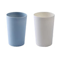 Simple Drinking Cup, Household Plastic Cup, Couple Toothbrush Holder, Large Capacity 300ml (10 oz) Mug (Blue & White)