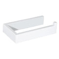 SAYAYO White Toilet Paper Holder Wall Mount, Toilet Tissue Holder for Bathroom, Modern Tp Holder Square, SUS304 Stainless Steel 6 Inch - color: White