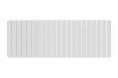 Bergamo Art Modern 58x21 Diatomite Stone Extra Large Bathroom Mat in Natural White - color: Natural White