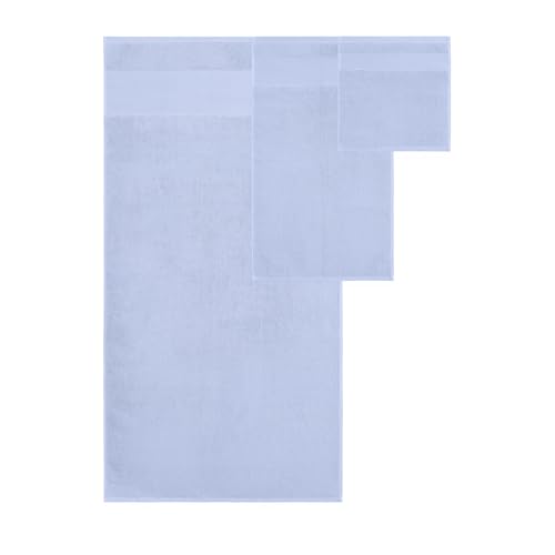 Modern Threads Air Cloud 18-Piece Towel Set - 100% Zero-Twist Cotton, 500 GSM, Quick Dry & Plush, Blue - color: Blue, size: 18 Pcs Towel Set