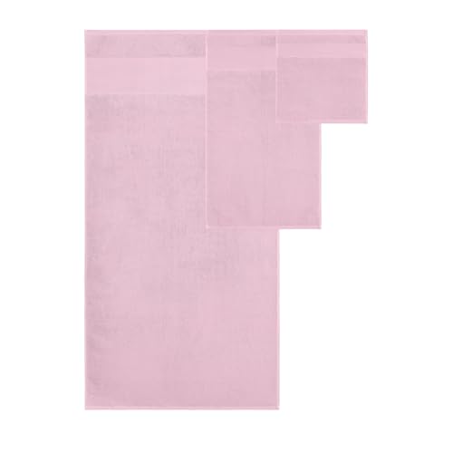Modern Threads Air Cloud 6-Piece Towel Set - 100% Zero-Twist Cotton, 500 GSM, Quick Dry & Plush, Pink - color: Pink, size: 6 Pcs Towel Set