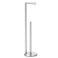 Toilet Paper Holder Stand, Toilet Paper Holder Free Standing, Toilet Paper Stand, Brushed Nickel Toilet Paper Holder with Storage, Rustproof Toilet Paper Holders for 4 Rolls (Brushed Nickel) - color: Brushed Nickel