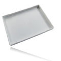 Small Bathroom Vanity Tray, 8.5 inch x 6.3 inch, White | Rectangular Serving Tray, Soap and Sponge Holder, For Candle, Lotion Bottles, Scrubber - color: White, size: 8" x 6" x 0.7"