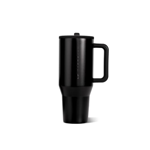 HydroJug Traveler 32oz, Insulated Tumbler with Handle & Straw, Black - color: Black, size: 32 Ounces