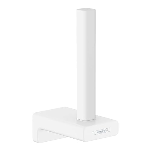 hansgrohe AddStoris Spare Roll Holder in Matte White 6-inch Accessories in Matte White, 41756700 - color: Matte White