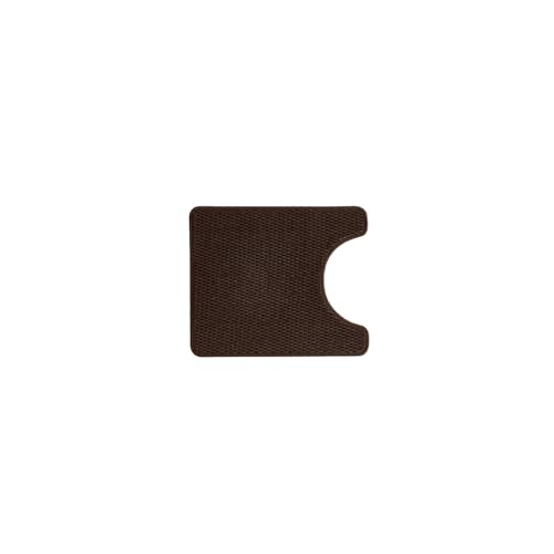 TYUU Toilet Rug, Thin Toilet Rugs U Shaped Washable Non Slip Absorbent Quick Dry Low Pile Toilet Mat, Brown 20"x24" U Shape - color: Brown01, size: 1'8" X 2' (U-Shape)