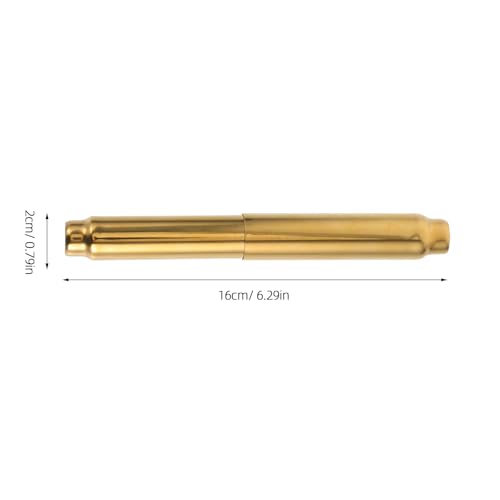 Adjustable Stainless Steel Toilet Paper Roller with Spring Loaded Shaft for Bathroom Tissue Holder, Retractable Toilet Roll Replacement Rod in Gold Finish
