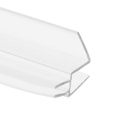 Prime-Line M 6256 Frameless Shower Door Bottom Seal for 1/4 in. Thick Glass Doors, Dual Flap and 45 Degree Drip Guard, 36 in., Clear Vinyl (Single Pack) - size: 1/4 Inch