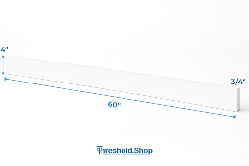 Bathroom Vanity Sink Backsplash/Sidesplash (Super White Engineered Marble, 4" x 60") - size: 4" x 60"