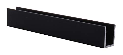 Brixwell SDCD380RB-CCP4 Oil Rubbed Bronze 3/8" Fixed Panel Shower Door Deep U-Channel 4 inch Sample - color: Oil Rubbed Bronze, size: 4 Inch - Sample