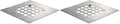 Danco 11045 Snap-in Shower Strainer & Drain Cover, Brushed Nickel (Pack of 2) - color: Brushed Nickel, size: Square [Pack of 2], style: Shower