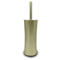 Vince Camuto Toilet Bowl Brush with Holder, Durable Bathroom Cleaning Tool, Modern Design for Easy Toilet Maintenance, Bathroom Cleaner Brush for Efficient Cleaning and Hygiene - color: Satin Matte Gold