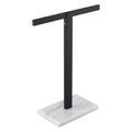 KOKOSIRI Hand Towel Holder Black Stand Towel Rack with Marble Base for Bathroom Kitchen Vanity Countertop, Stainless Steel 15.7'' Height THS0002-SM-BK - color: Matte Black, size: 1-Bar