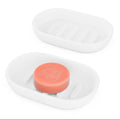 2Pcs/SetBathroom Soap Dishes, Not Plastic！,Bamboo Soap Dishes Holder for Bathroom Shower, Bathroom Sink Soap Dish (White) - color: 2pcs White2.0