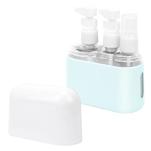 Skycase Travel Bottles - Leak Proof Refillable Tsa Approved Travel Size Toiletries, 3 in 1 Liquid Bottles Containers with Labels and Funnel Airplane Accessories Kits for Lotion Liquid (Blue) - color: Blue, size: 3 in 1