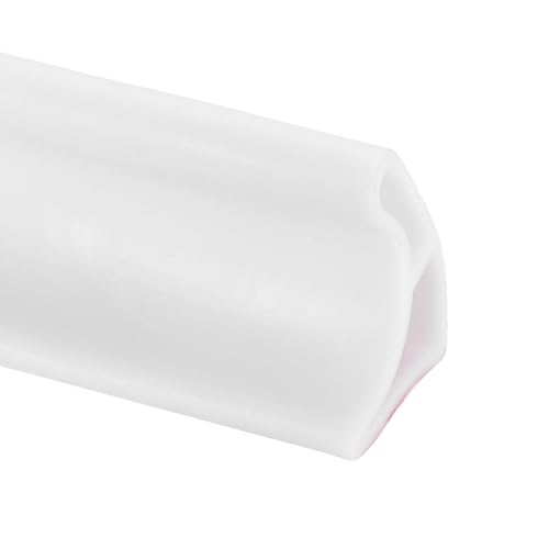 uxcell Flexible Shower Water Barrier, 39" TPE Shower Edge Water Stopper Blocker Splash Guard for Bathtub Sink Washing Machine Dry and Wet Separation, 0.79"W x 1.18"H, White - color: White, size: 39"L x 0.79"W x 1.18"H